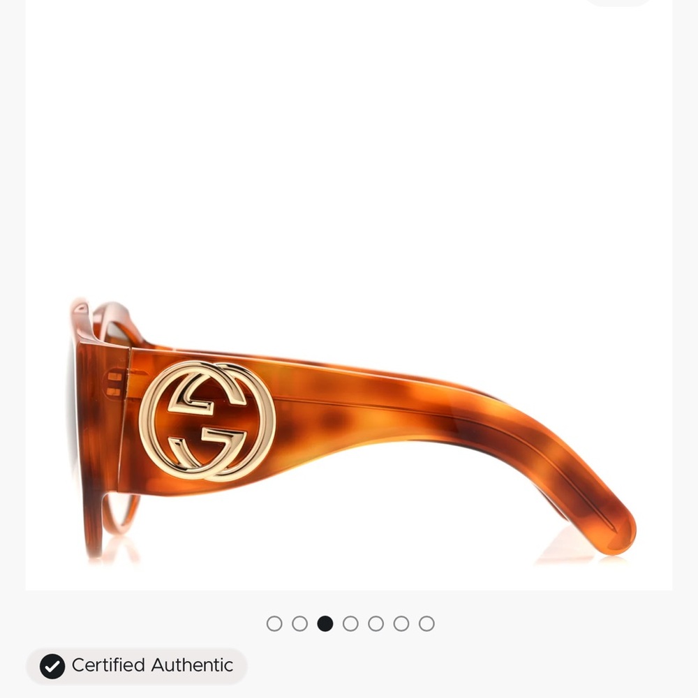 Acetate Oversized Interlocking GG0151S Sunglasses Tortoise Like New - Picture 12 of 16